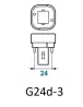 Ampoule G24d-3 et douilles