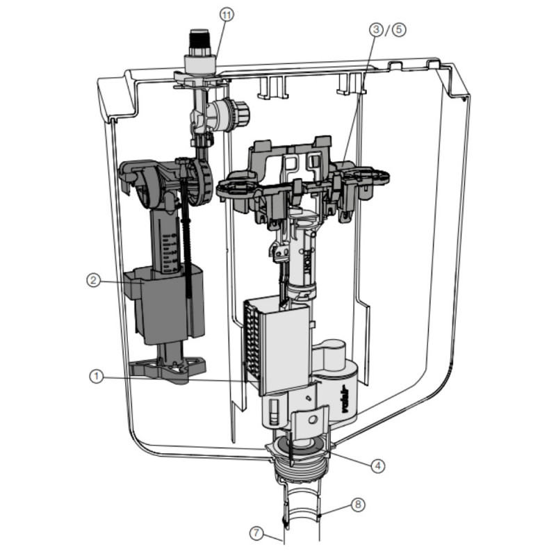 Réservoir WC encastré TROPEA S