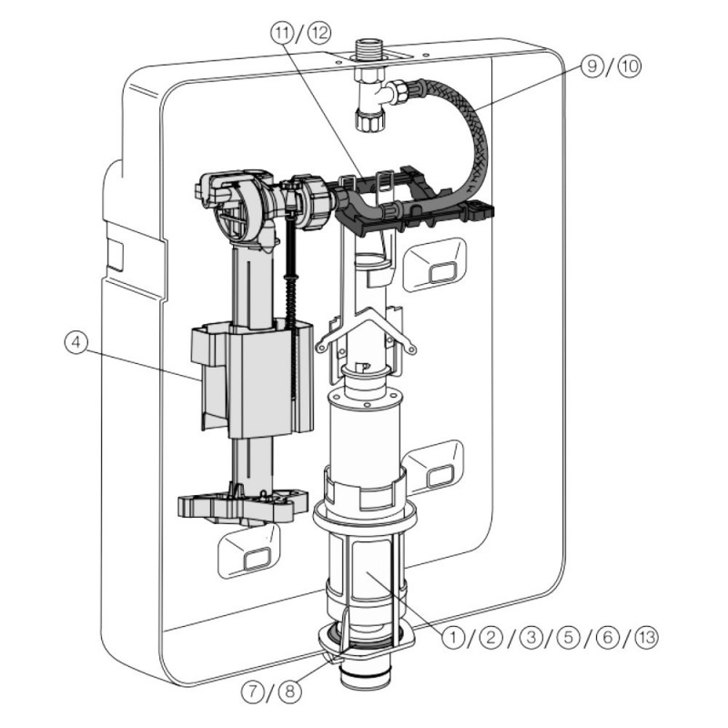 ANGEL concealed WC cistern