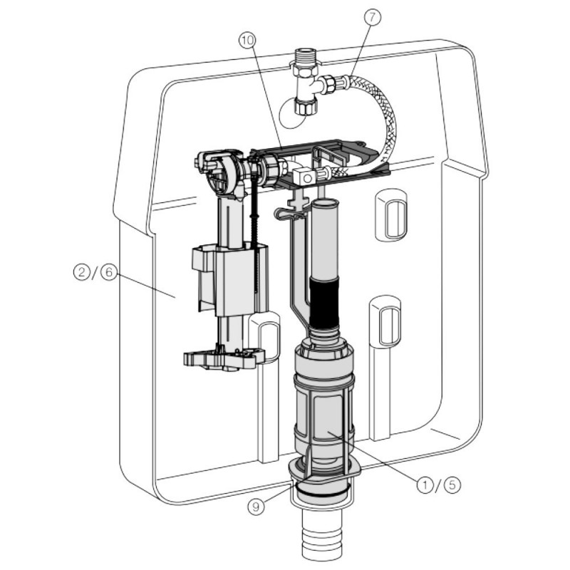 MEDUSA concealed toilet cistern