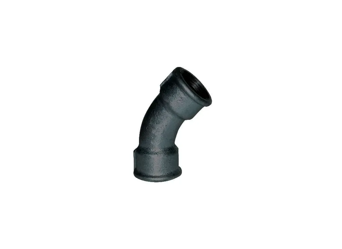 Elbows BLACK 45° large radius, double female