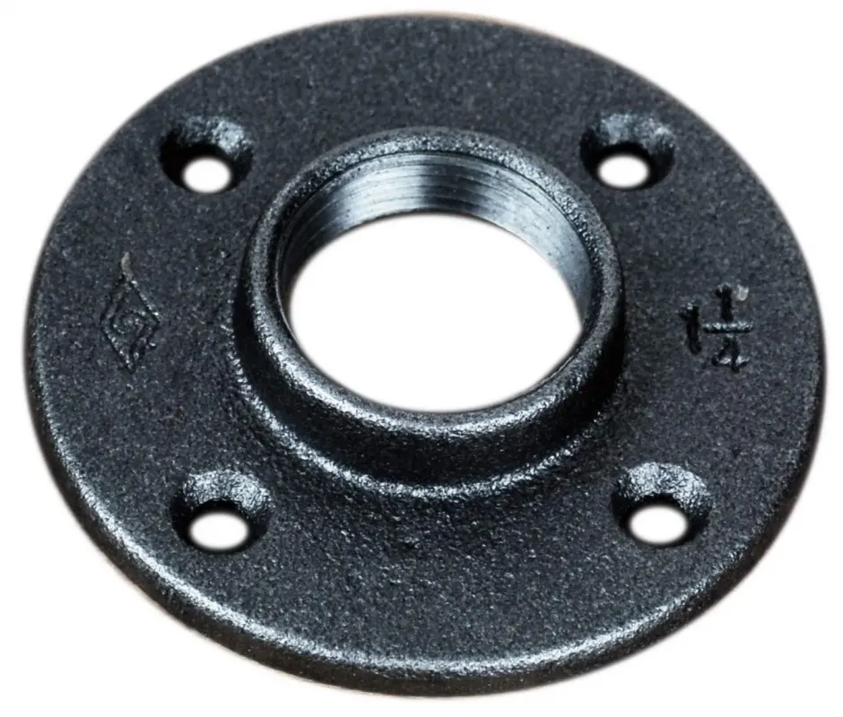 Round flange with black thread