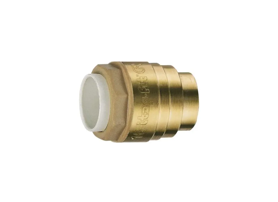 Brass plug for a push-in connector