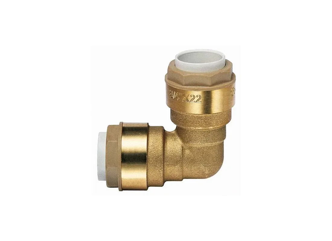 Brass elbow for instantaneous connection