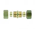 Biconical brass fitting