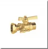 Male and female meter valve with bleed