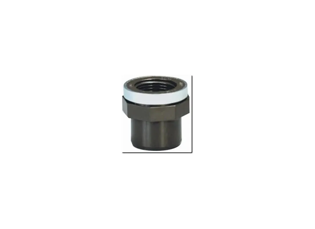 Female threaded end cap with PVC HTA reinforcement