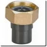 2-piece fitting socket brass / PVC HTA