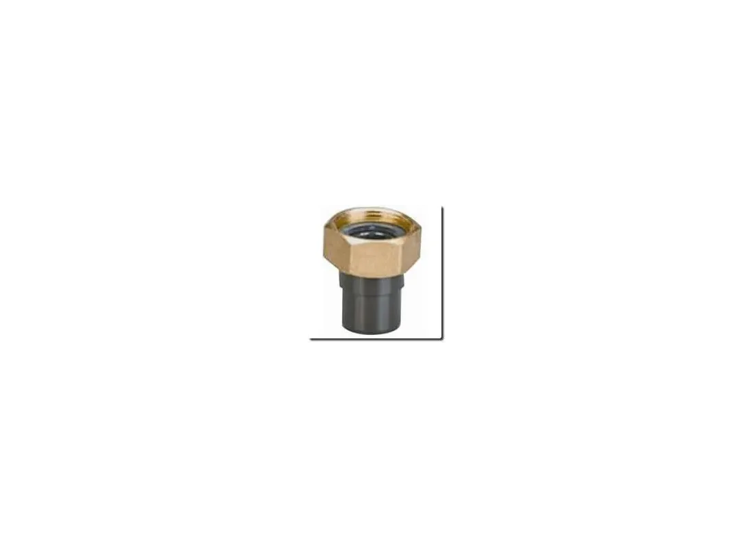 2-piece fitting socket brass / PVC HTA