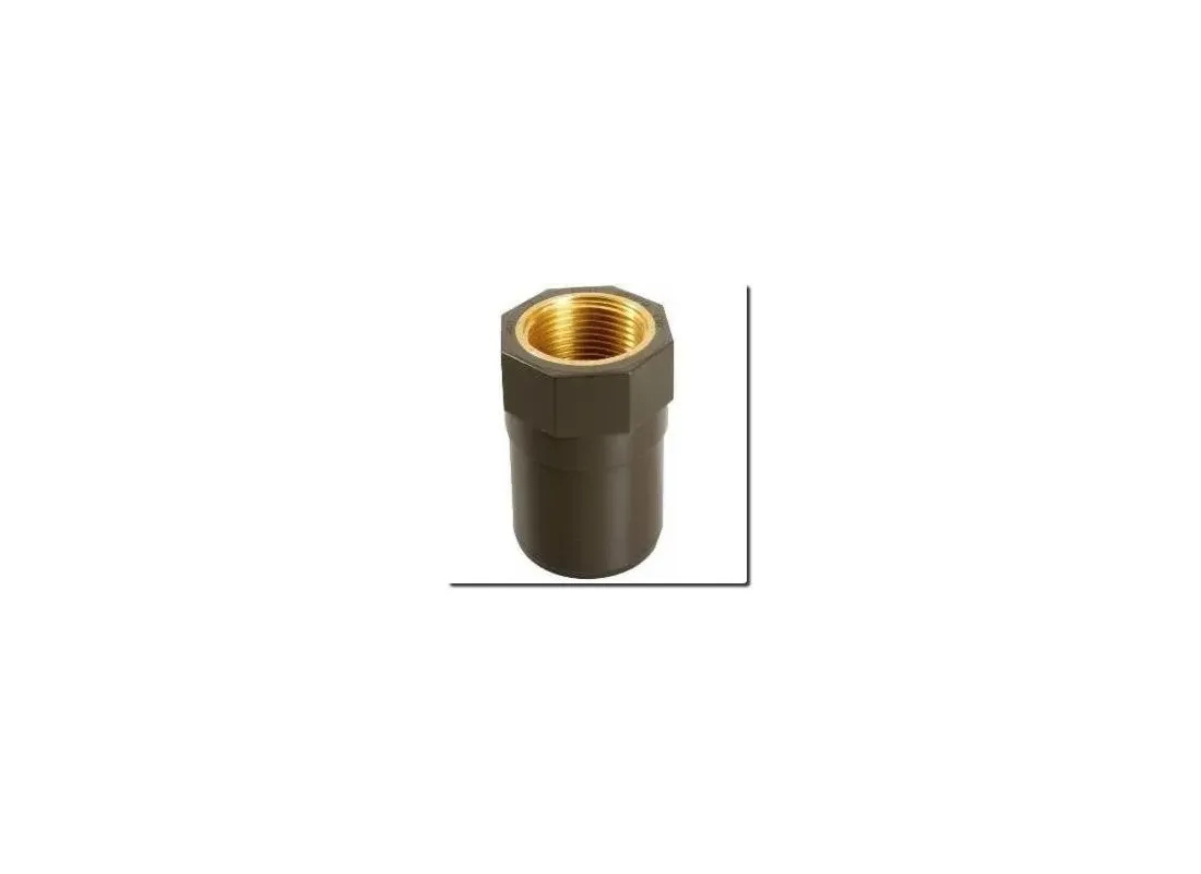 Threaded sleeve brass/PVC HTA