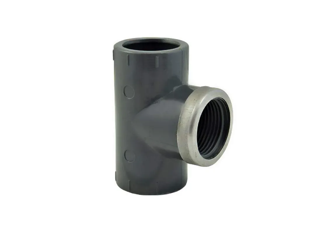 Te 90° threaded PVC pressure